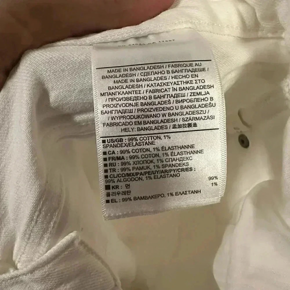 Banana Republic Distressed Boyfriend White Jeans Size 27L - Picture 4 of 6